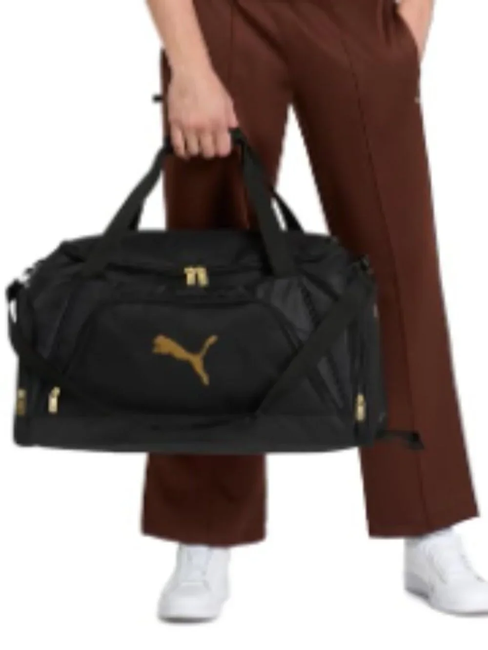 PUMA Duffel Bag Removable Strap Shoe Pocket 600D Polyester Travel Gym